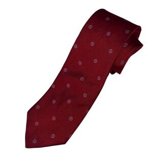 Strathmore All Silk Red Floral Necktie Mens Formal‎ Business Dress